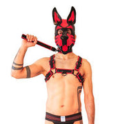 Brutus Vegan Korte Puppy Leash - Zwart/Rood