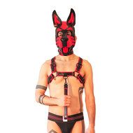 Brutus Vegan Korte Puppy Leash - Zwart/Rood