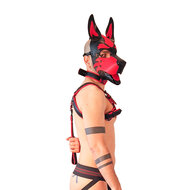 Brutus Vegan Korte Puppy Leash - Zwart/Rood