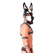 Brutus Vegan Puppy Harnas - Zwart/Wit - Maat L/XL