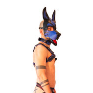 Brutus Vegan Puppy Harnas Zwart/Blauw - Maat S/M