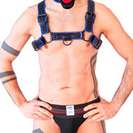Brutus Vegan Puppy Harnas Zwart/Blauw - Maat S/M