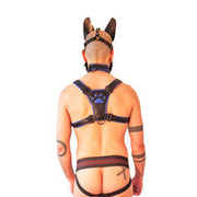 Brutus Vegan Puppy Harnas Zwart/Blauw - Maat L/XL