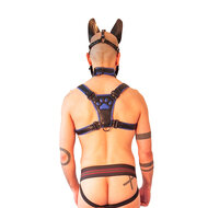 Brutus Vegan Puppy Harnas Zwart/Blauw - Maat L/XL