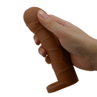 Pretty Love - Bunion - Verlengende Penis Sleeve met Cockring - 25mm - Bruin