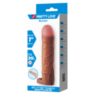 Pretty Love - Bunion - Verlengende Penis Sleeve met Cockring - 25mm - Bruin
