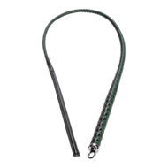 RISE - BDSM Zweep - Feather Slim Single Tail - Zwart/Groen