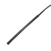 RISE - BDSM Zweep - Feather Slim Single Tail - Zwart/Groen