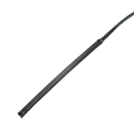 RISE - BDSM Zweep - Feather Slim Single Tail - Zwart/Groen