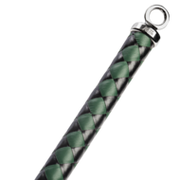 RISE - BDSM Zweep - Feather Slim Single Tail - Zwart/Groen