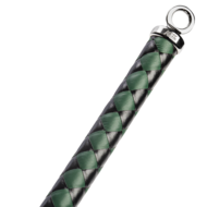 RISE - BDSM Zweep - Feather Slim Single Tail - Zwart/Groen
