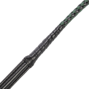RISE - BDSM Zweep - Feather Slim Single Tail - Zwart/Groen