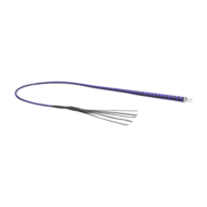 RISE - BDSM Zweep - Feather Soft Single Tail - Blauw/Zwart