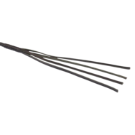 RISE - BDSM Zweep - Feather Soft Single Tail - Paars/Zwart