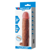 Pretty Love - Gerd - Cockring met verlengde Penis Sleeve - 75mm - Bruin
