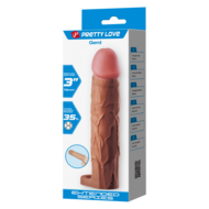 Pretty Love - Gerd - Cockring met verlengde Penis Sleeve - 75mm - Bruin