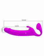 Pretty Love - Zanini - Vibrerende Strapless Strap-On - Paars