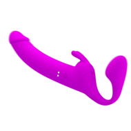 Pretty Love - Zanini - Vibrerende Strapless Strap-On - Paars