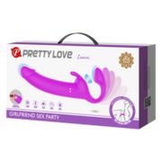 Pretty Love - Zanini - Vibrerende Strapless Strap-On - Paars