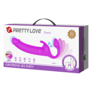 Pretty Love - Zanini - Vibrerende Strapless Strap-On - Paars