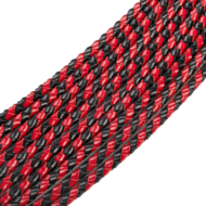 RISE - Cat O' Nine BDSM Zweep - Extra Heavy - Zwart/Rood