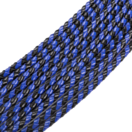 RISE - Cat O' Nine BDSM Zweep - Extra Heavy - Zwart/Blauw