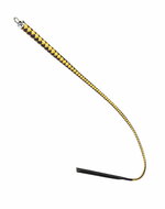 RISE - BDSM Zweep - Feather Wide Single Tail - Zwart/Goud