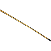 RISE - BDSM Zweep - Feather Wide Single Tail - Zwart/Goud