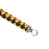 RISE - BDSM Zweep - Feather Wide Single Tail - Zwart/Goud
