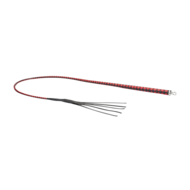 RISE - BDSM Zweep - Feather Soft Single Tail - Rood/Zwart