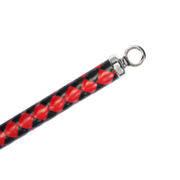 RISE - BDSM Zweep - Feather Soft Single Tail - Rood/Zwart