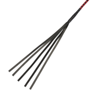 RISE - BDSM Zweep - Feather Soft Single Tail - Rood/Zwart