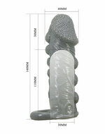 Pretty Love - Faylen - Realistische Penis Sleeve - Donkergrijs