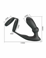 Pretty Love - Emoni - Cockring met Buttplug - Zwart