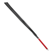 RISE - Lange Flogger met Harde Strengen - Rood