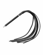 RISE - Lange Flogger met Harde Strengen - Zwart