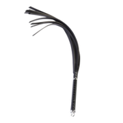 RISE - Lange Flogger met Harde Strengen - Zwart