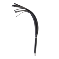 RISE - Lange Flogger met Harde Strengen - Zwart