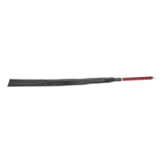 RISE - Lange Flogger met Zachte Strengen - Zwart/Rood