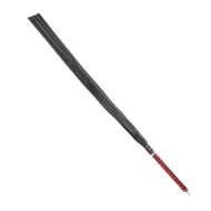 RISE - Lange Flogger met Zachte Strengen - Zwart/Rood