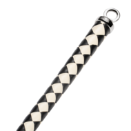 RISE - Japanse Bull Whip - 120 cm - Zwart/Wit