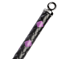 RISE - BDSM Zweep -  Feather Slim Single Tail  - Zwart/Paars