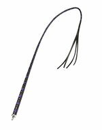 RISE - BDSM Zweep - Feather Hard Single Tail - Zwart/Blauw