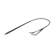 RISE - BDSM Zweep - Feather Hard Single Tail - Zwart/Blauw