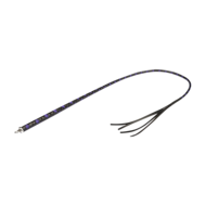 RISE - BDSM Zweep - Feather Hard Single Tail - Zwart/Blauw