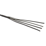 RISE - BDSM Zweep - Feather Hard Single Tail - Zwart/Blauw