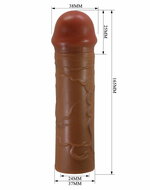 Pretty Love - Nile - Verlengende Penis Sleeve - 25mm - Bruin