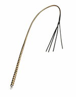 RISE - BDSM Zweep - Feather Hard Single Tail - Zwart/Geel