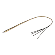 RISE - BDSM Zweep - Feather Hard Single Tail - Zwart/Geel