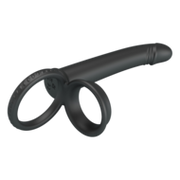 Pretty Love - Moses - Cock en Ball Ring Dildo - Zwart
